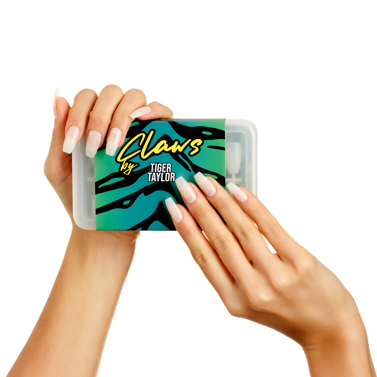 AMAZON GREEN BIODEGRADEABLE PRESS ON NAILS CLAWS KIT