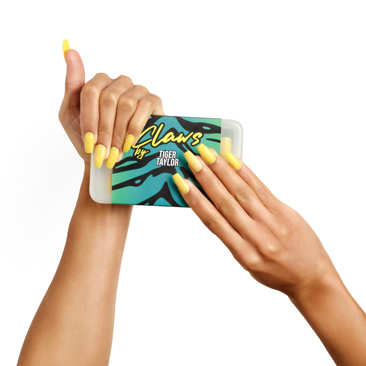 AMAZON GREEN BIODEGRADEABLE PRESS ON NAILS CLAWS KIT