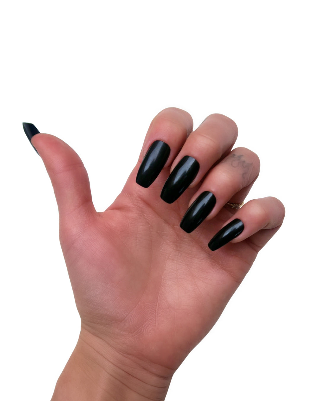 GOTHIC BLACK BIODEGRADABLE PRESS ON NAILS CLAWS KIT