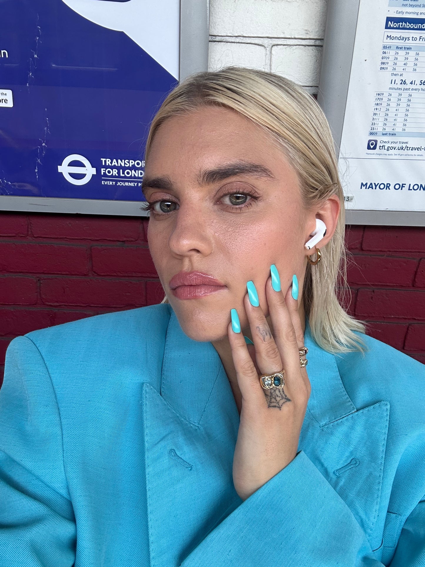 Tiger Taylor Azteca Blue Biodegradable Nails