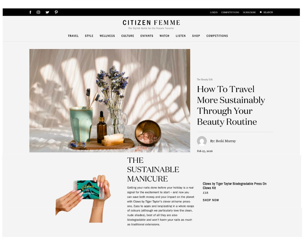 CLAWS FEATURED IN CITIZEN FEMME