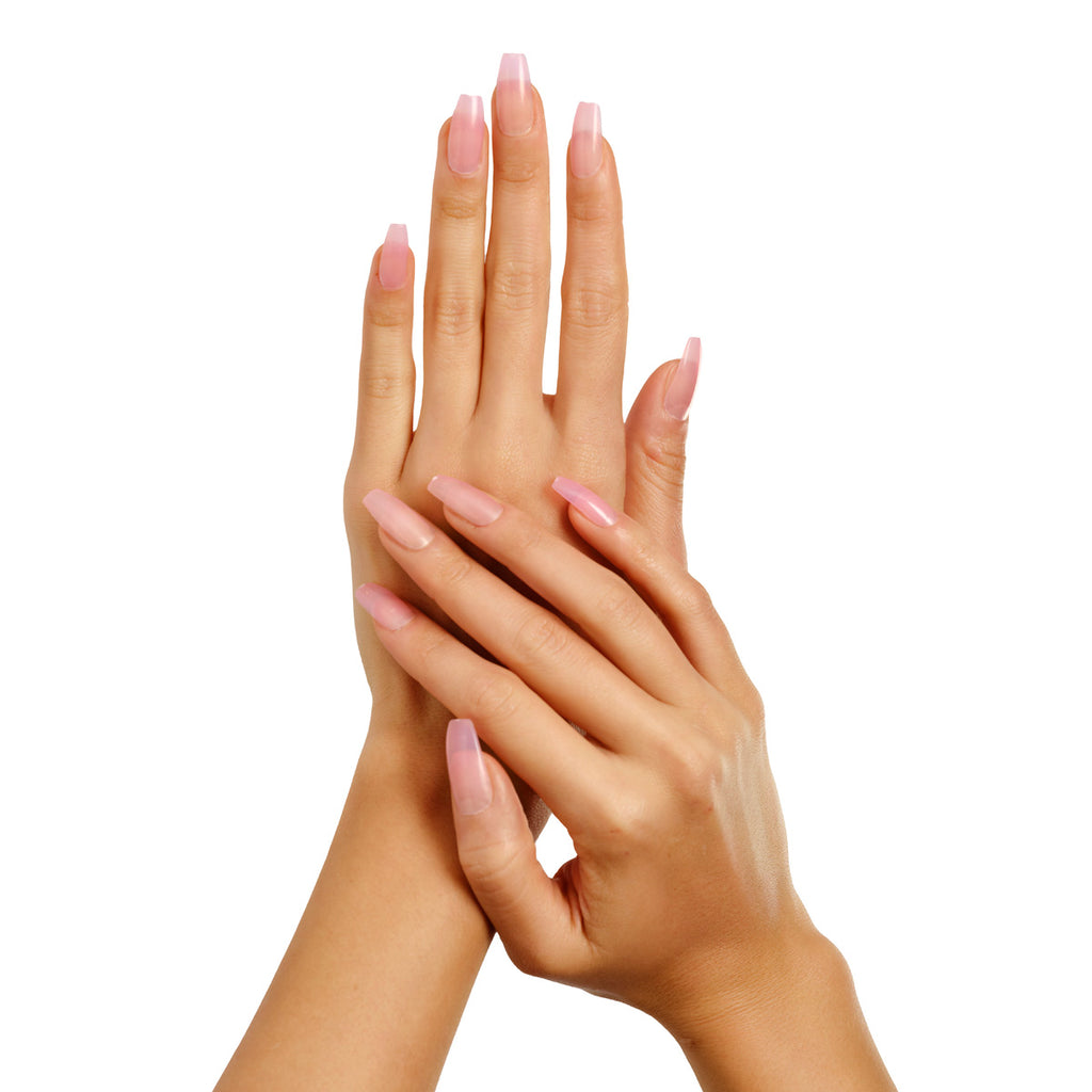 LOS ANGELES NEON PINK JELLY BIODEGRADEABLE PRESS ON NAILS CLAWS KIT