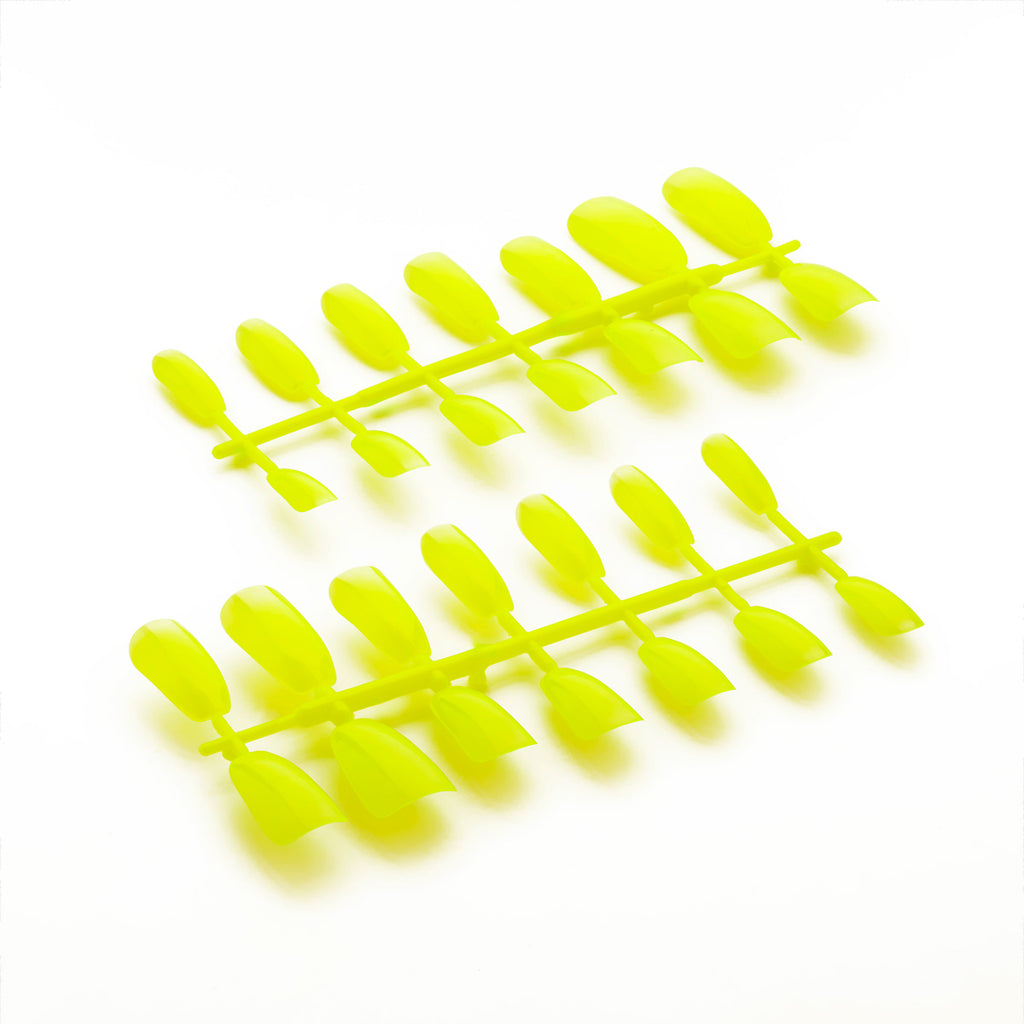 VEGAS NEON YELLOW JELLY CLAWS BIODEGRADEABLE PRESS ON NAILS REFILL PACKET