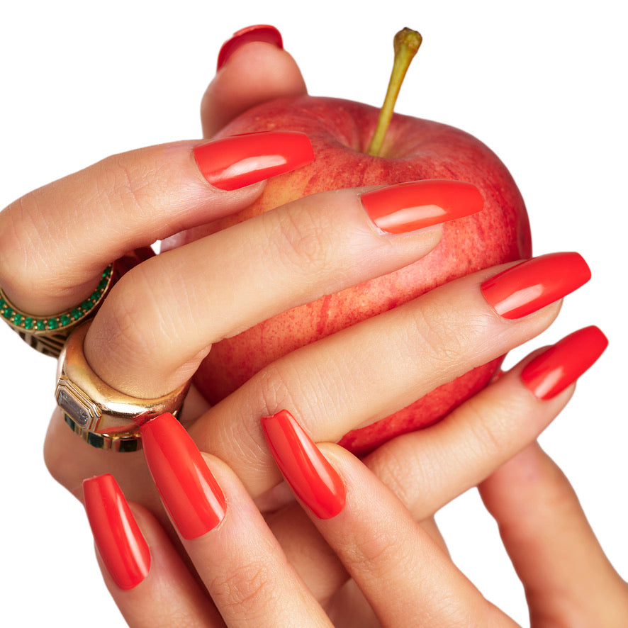 FUEGO RED BIODEGRADEABLE PRESS ON NAILS CLAWS KIT