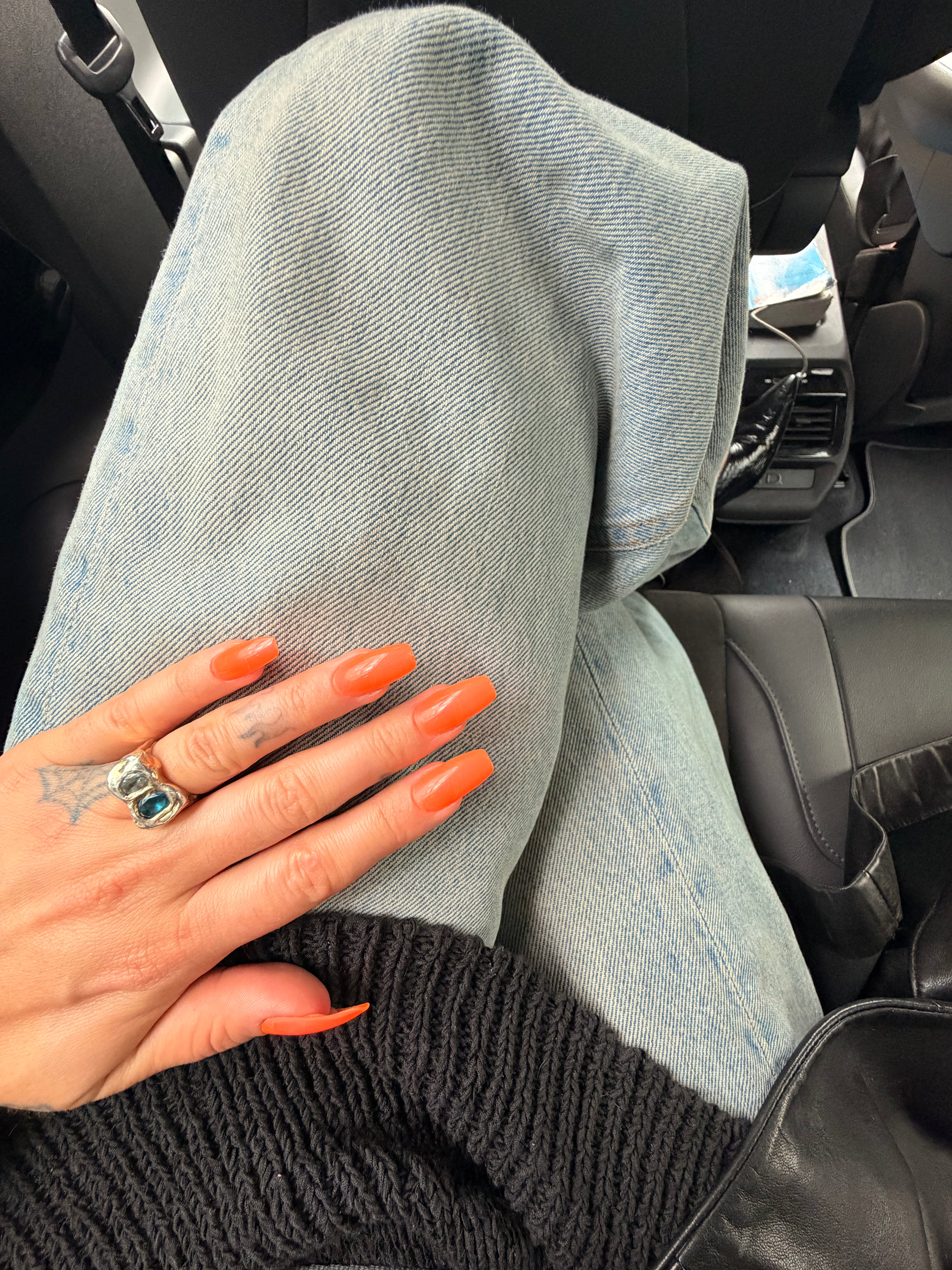MIAMI NEON ORANGE JELLY PRESS ON NAILS KIT
