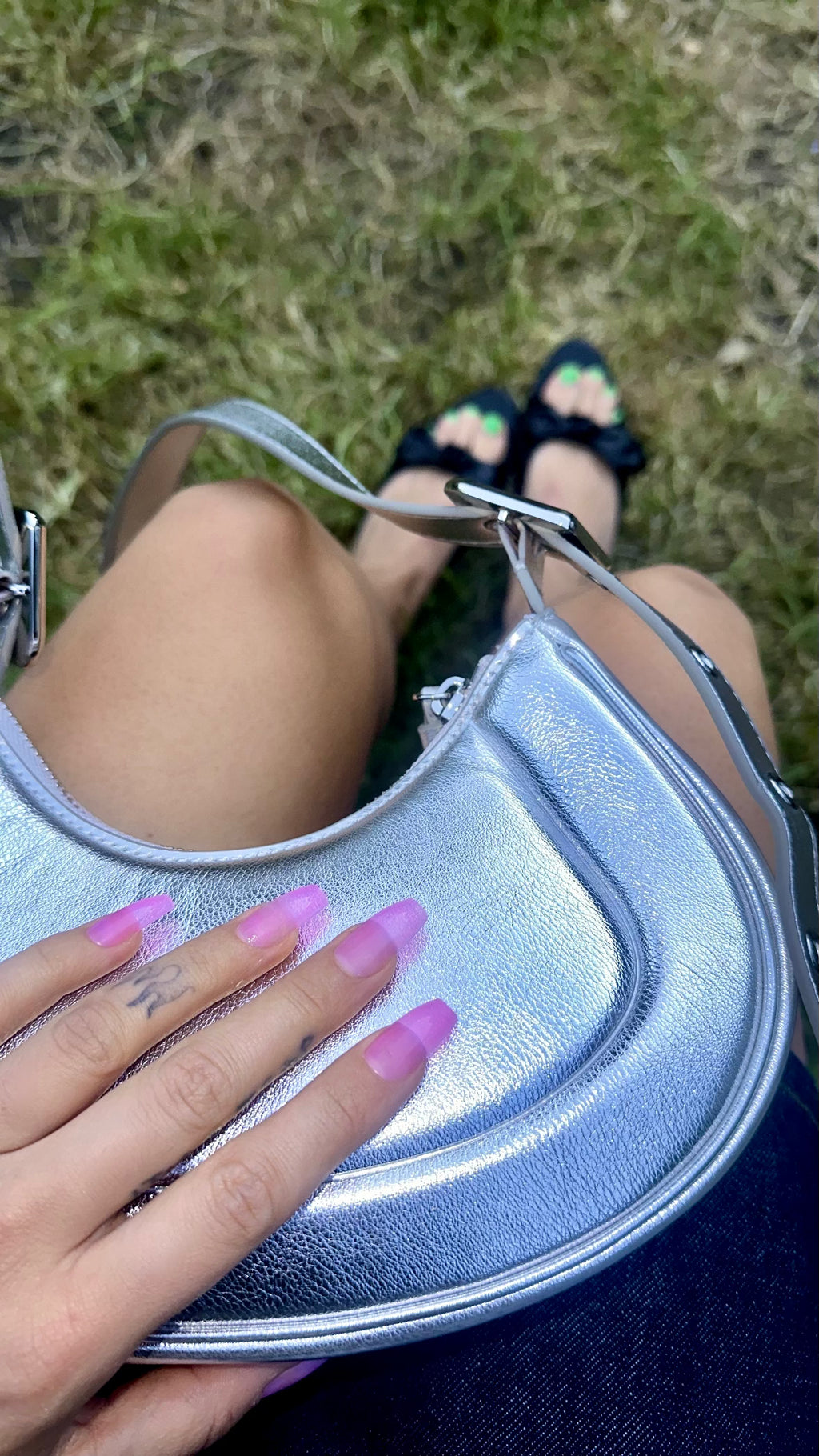 LOS ANGELES NEON PINK JELLY BIODEGRADEABLE PRESS ON NAILS CLAWS KIT