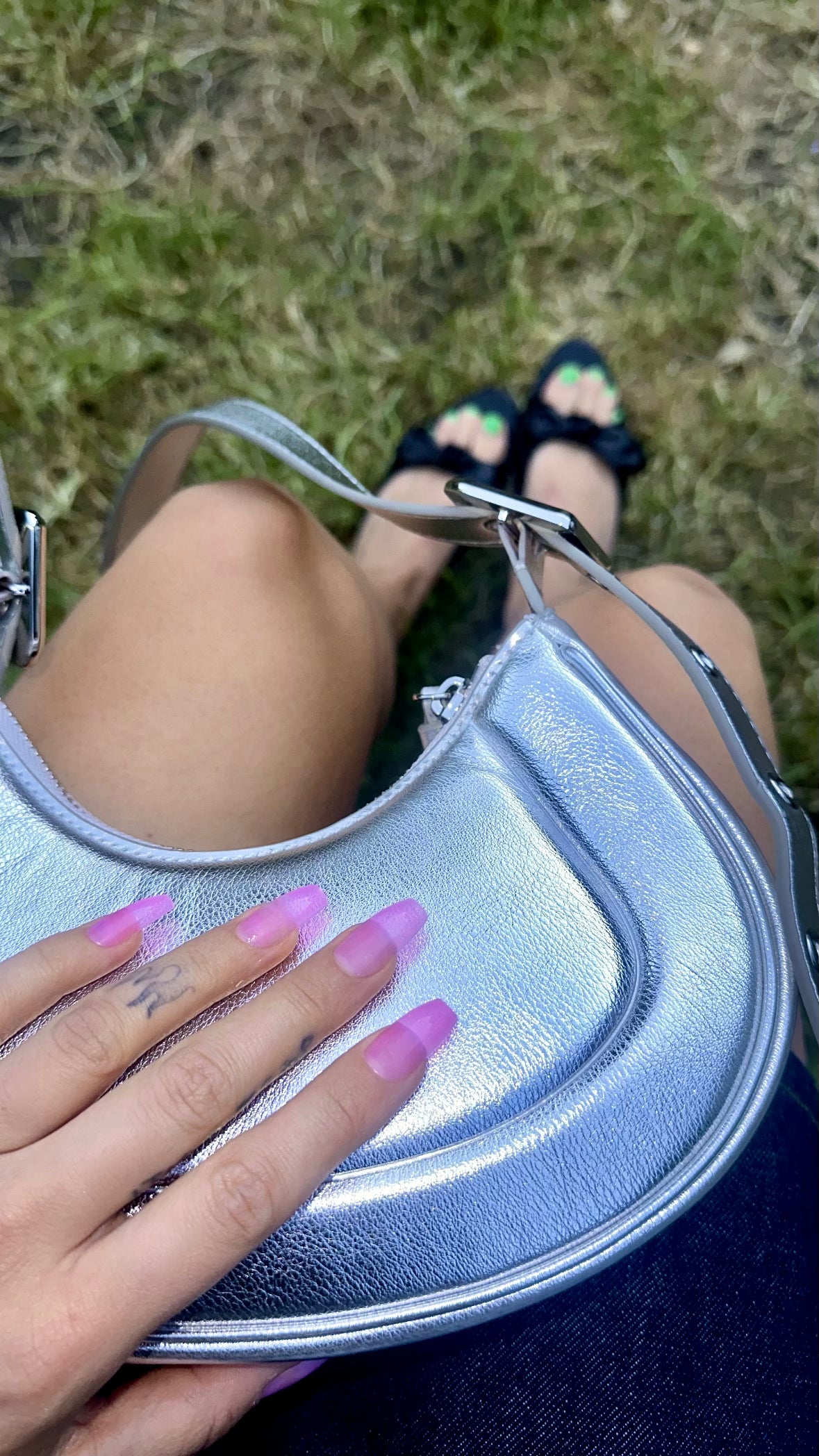 LOS ANGELES NEON PINK JELLY BIODEGRADEABLE PRESS ON NAILS CLAWS KIT