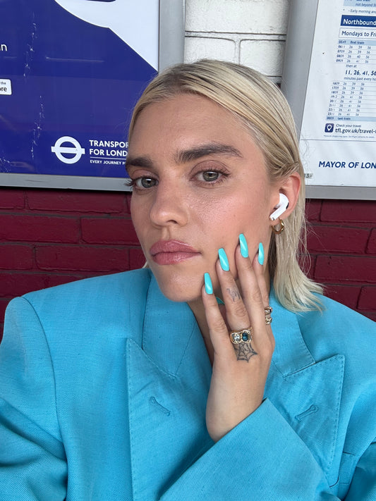 Tiger Taylor Azteca Blue Biodegradable Nails