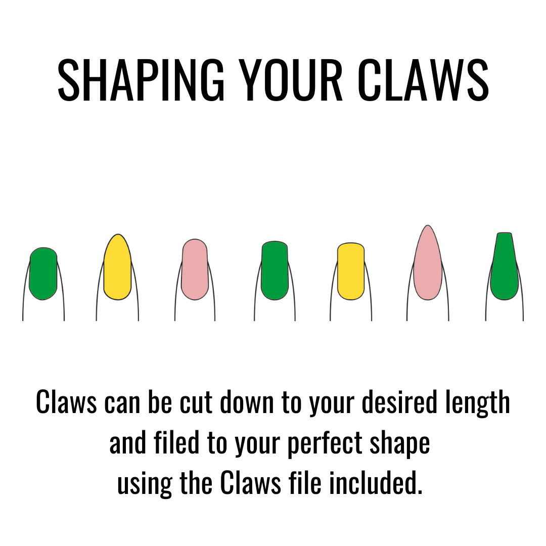 AMAZON GREEN BIODEGRADEABLE PRESS ON NAILS CLAWS KIT